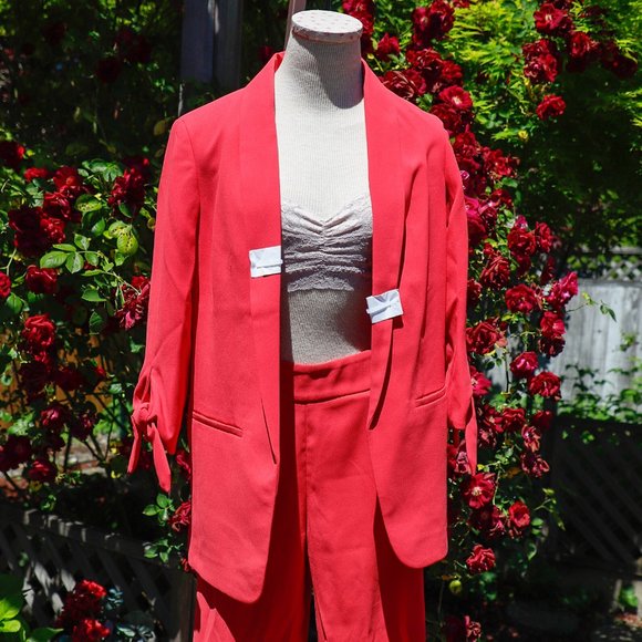 Express Tie Sleeve Boyfriend Blazer - Picture 3 of 11